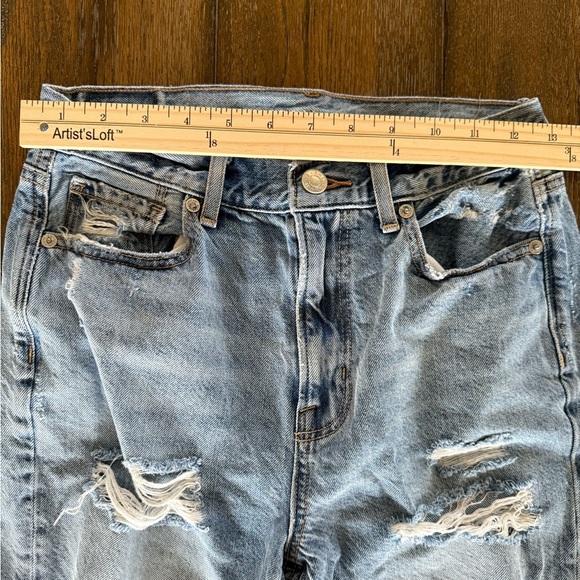 American Eagle Women’s Distressed Blue Jeans Size 0 - Picture 9 of 12